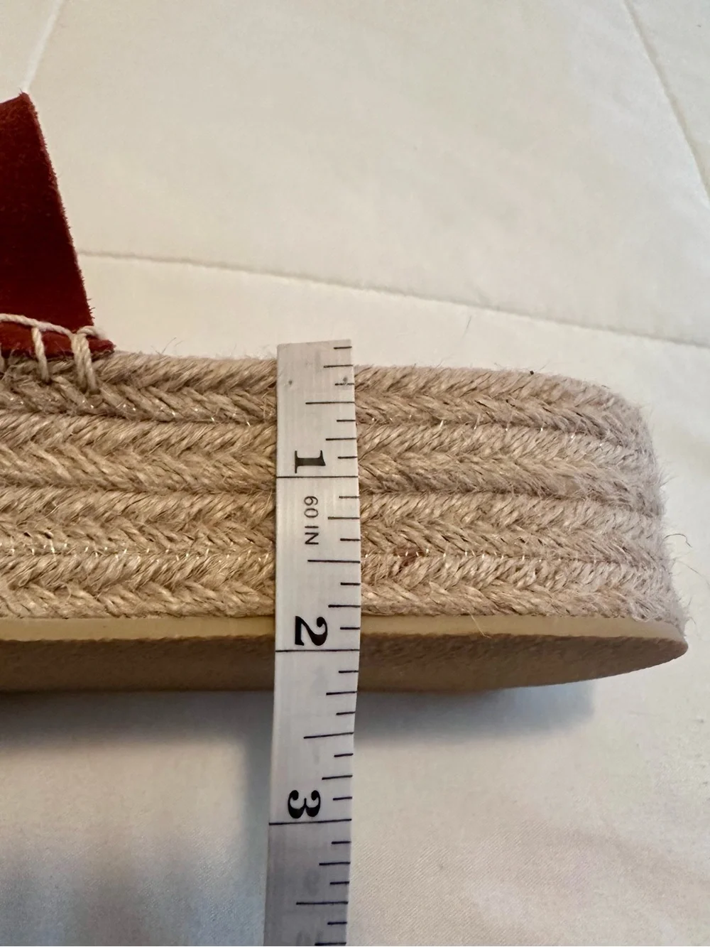 Zara | rust suede espadrille slide flatform sandal - Picture 10 of 11